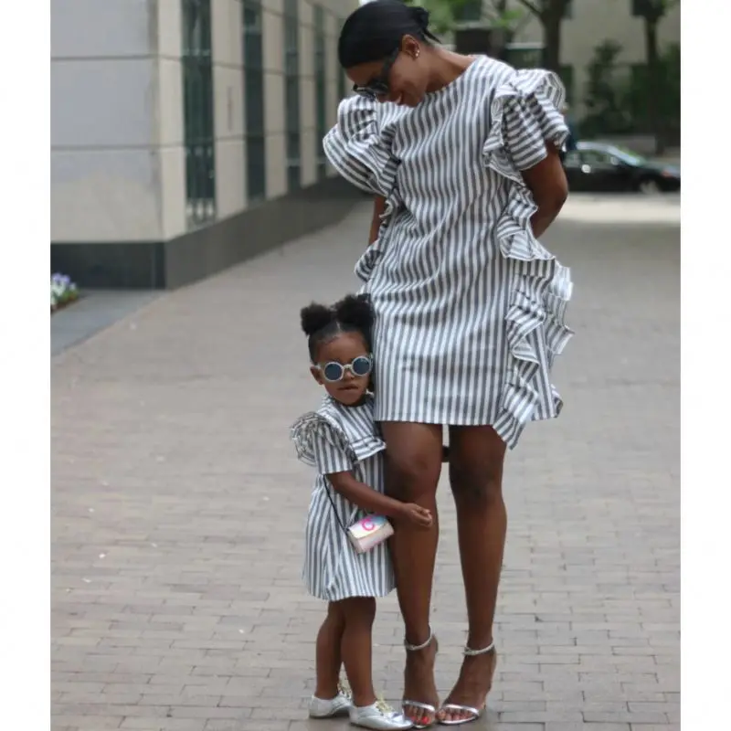 

Wholesale Summer Mommy and Me Outfit Ladies Fashion Dresses Mother Daughter Matching Dress