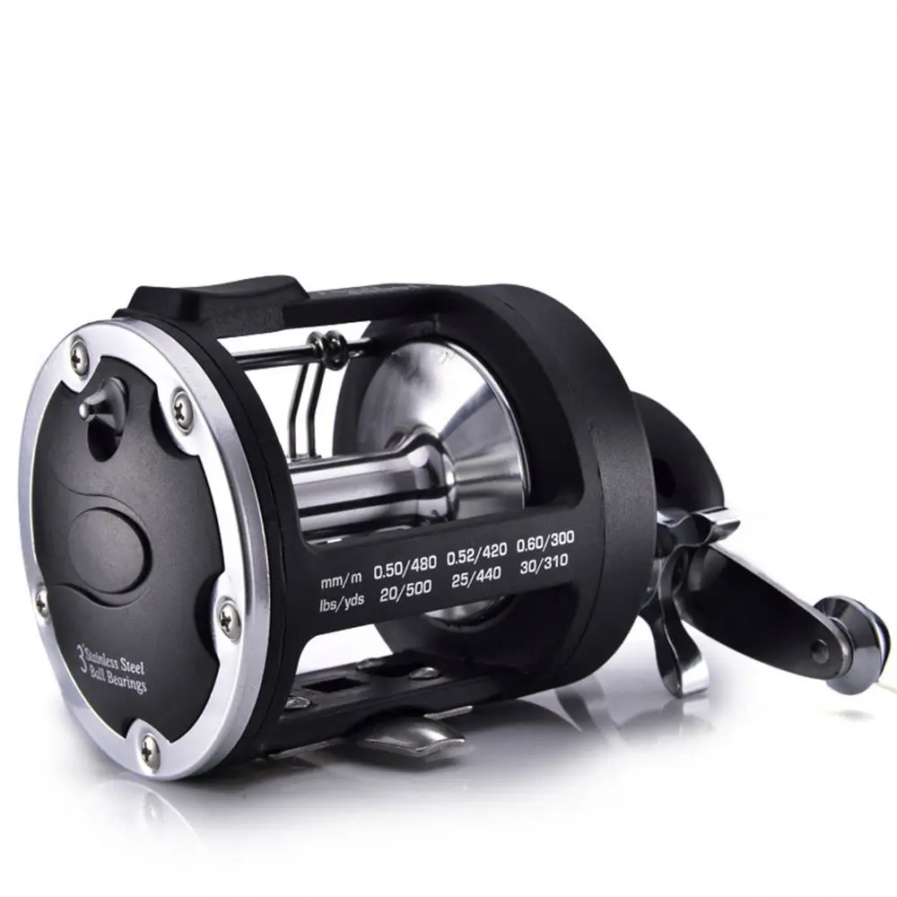 Sales1 Factory Wholesale Trolling Reel 2000/3000/4000 High Spool Large Capacity Round Reels Saltwater Fishing Drum Reel