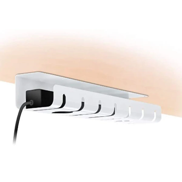 

Metal Electrical Conduits Management Trunking USB Cable Notebook Charger Tray, Black/white/grey/silver