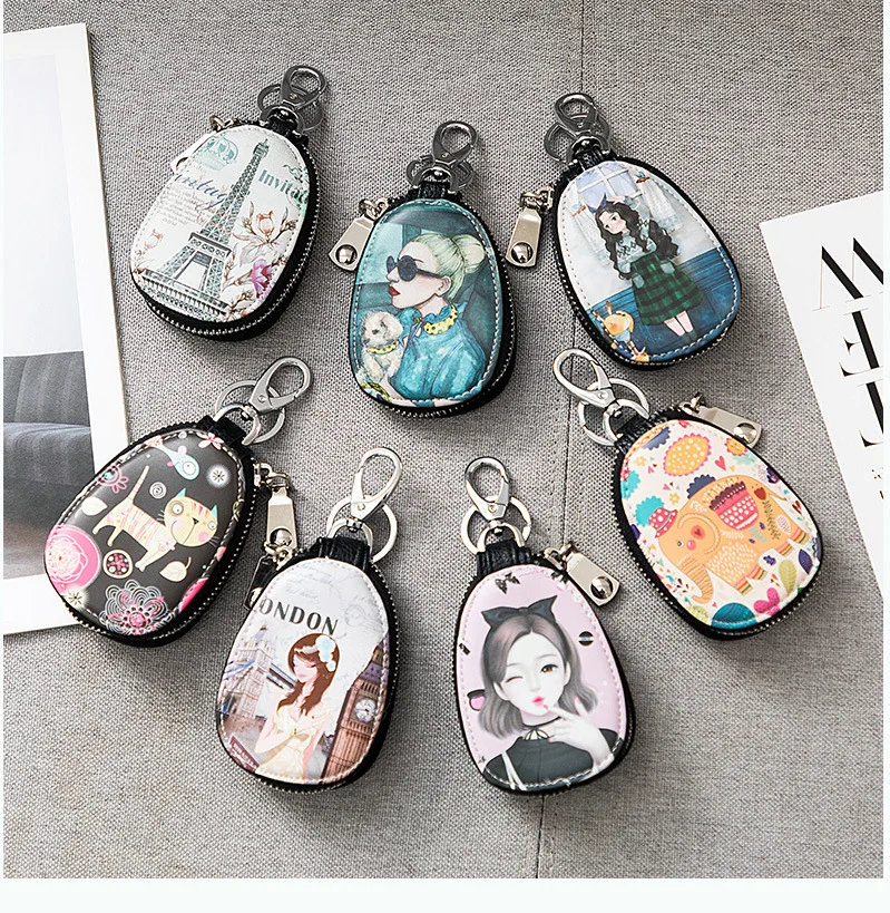 

Wholesale Family car key bag female compact storage South Korea simple cute large capacity mini key bag set