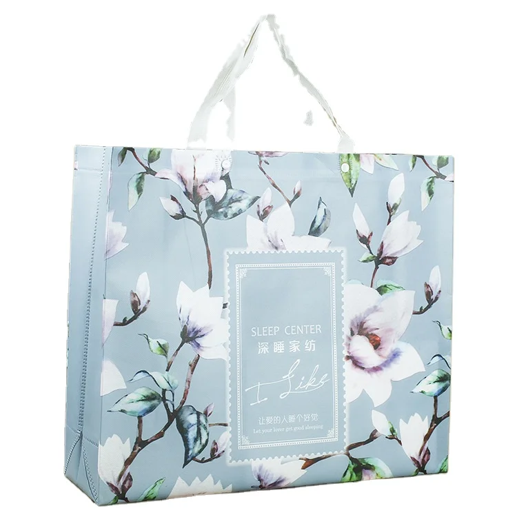 

Custom print Fabric for Bag Making Food Folding Grow Handle Packing Non Woven Eco Bag, Customized color