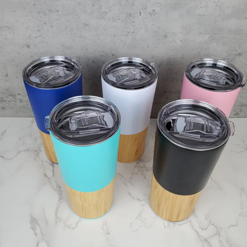 

470ml Double Wall Stainless Steel Bamboo Tumbler Vacuum Flask