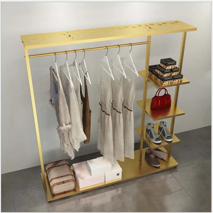 Gold Clothing Rack Gold With Shelves Metal Store Clothing Rack Wheels Pink Clothing Racks For