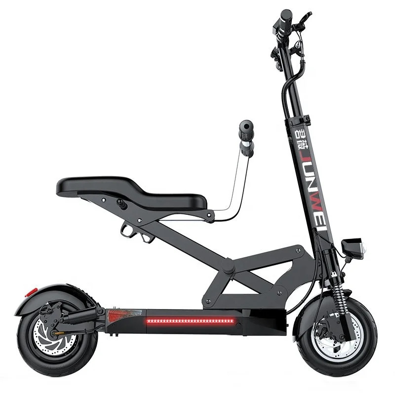 

New Arrived Electric Bike 500W 10 Inch 2 Wheel 48V18AH Parent-child Electric Scooter with Two Seats