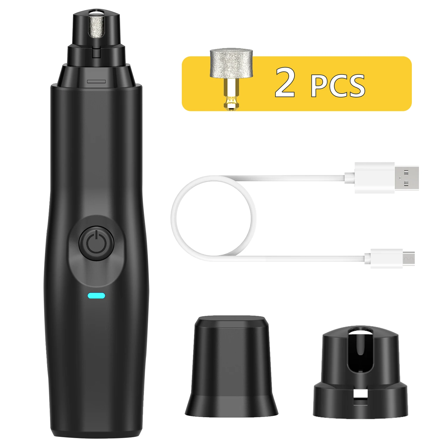

Amazon Hot sale Electric Pet Dogs Cats Nail Grinder Rechargeable dog Nail Cutter File with safety guard