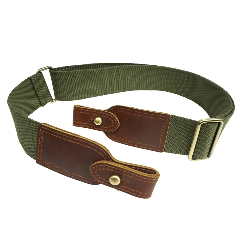 Canvas Leather Rifle Sling,Multi-functional Padded Gun Shotgun Carry ...