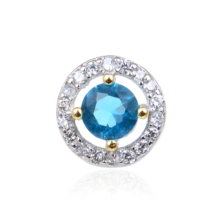 

CZ manufacture 925 sterling silver big colour stone pendant 925 jewelry, Picture