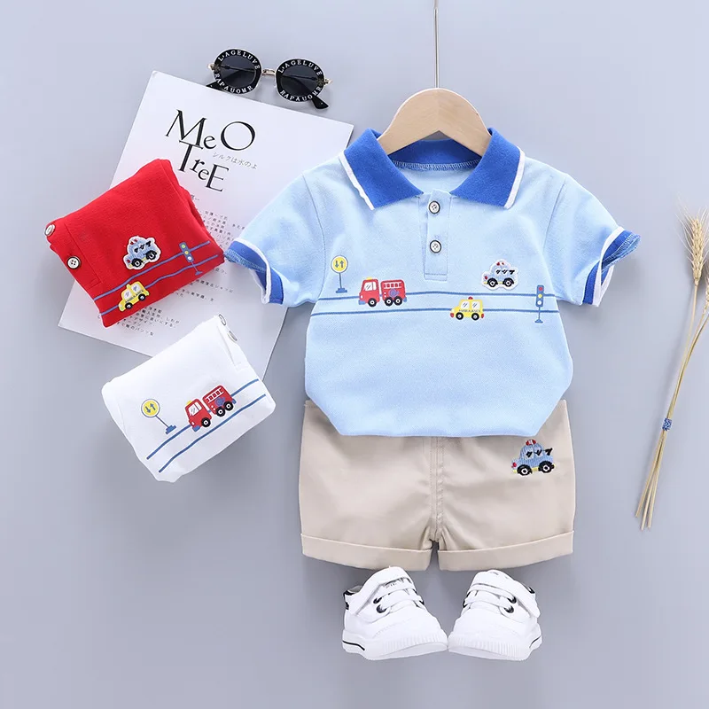

0522-SJ43 summer baby boy clothes sets shirts with shorts kids children clothing wholesale