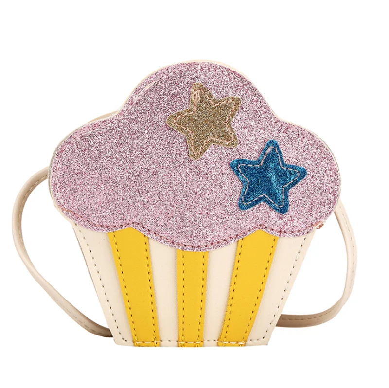 

Wholesale High Quality Kid Purse Fashion Style Cute Ice-cream Bag Three Colors Pu Leather Girls Crossbody Bag