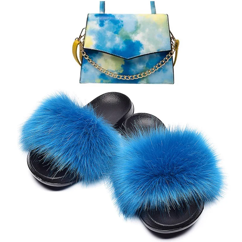 

2021 Newest Design PVC sole Remove Detachable Lady Faux fur Long hair Full cover Outdoor Slipper sandls, Picture