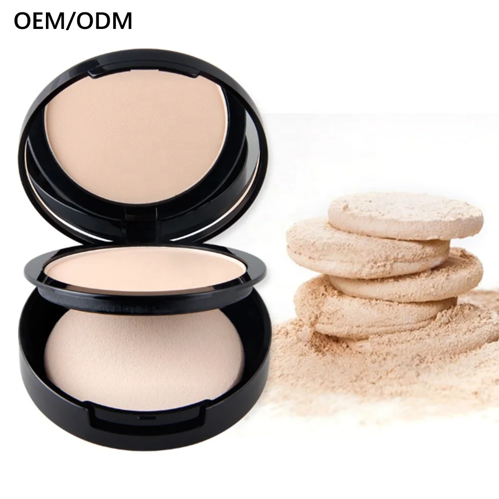 

Wholesale Vegan Cosmetics Private Label Mineral Setting Foundation Whitening Matte Compact Press Powder