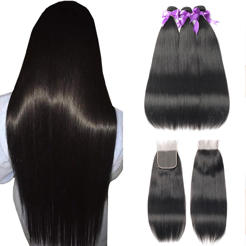 

Wholesale Brazilian Virgin Human Hair Bundle Vendors 9A-10A Bone Straight Hair Bundles