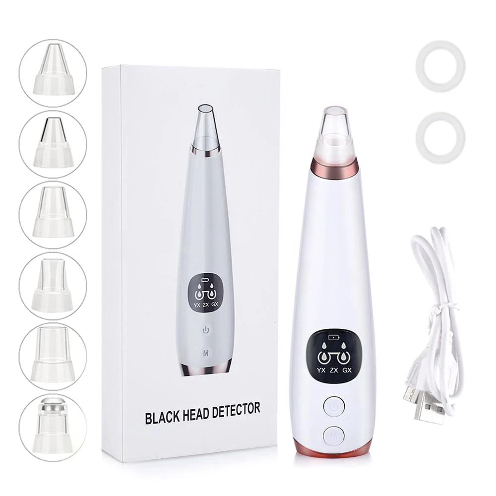 

Custom Pore Cleaner Face Black Spot Acne Treatment Scar Removal Removedor De Cravo Espinillas Vacuum Blackhead Remover Vaccum, White