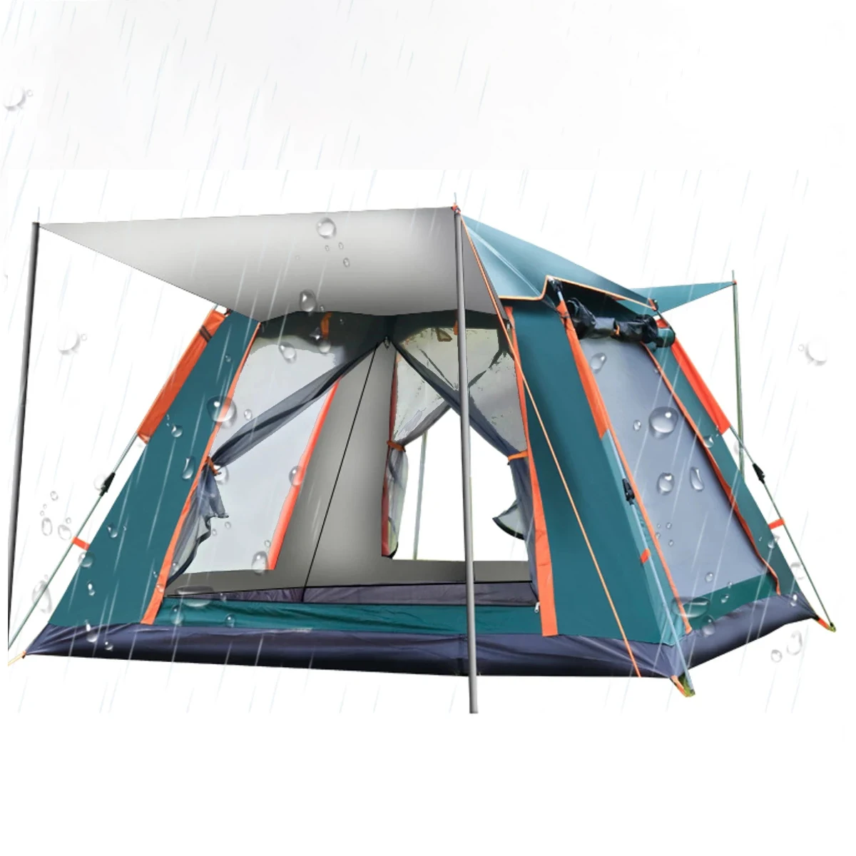 

6-7 People Large Tent Quick Setup Family Tent Outdoor Camping tent, Dark green