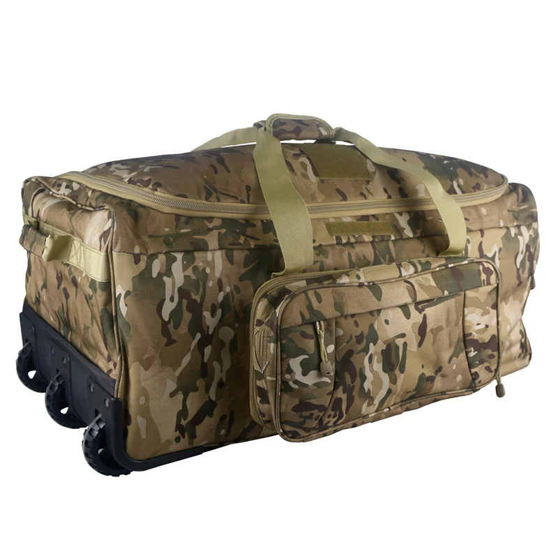 

Wholesale Large Capacity Rolling Duffel Bag 600D Polyester Wheeled deployment bag with wheels