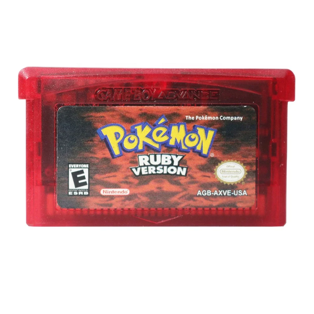 

Hot selling USA Version Pokemon Ruby video game For Nintendo Game Boy Advance Pokemon Game GBA, Red