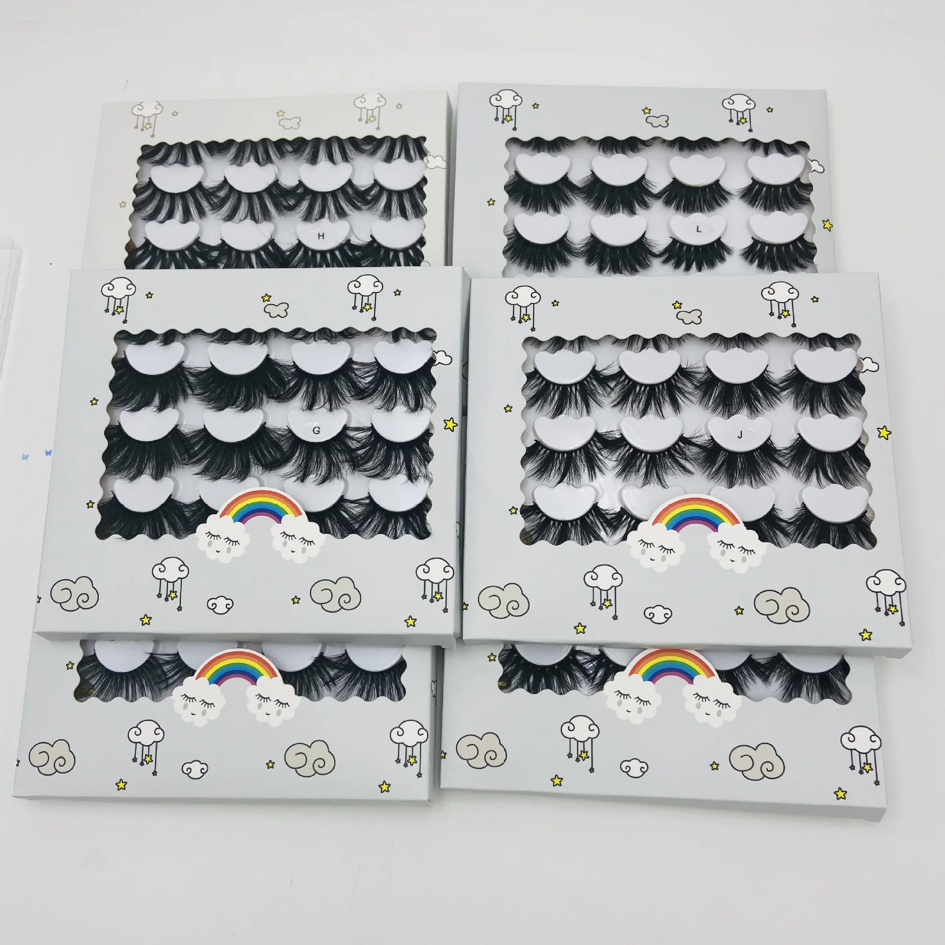

New 10 pairs cute lashes faux 25 mm 3d mink eyelash set book natural synthetic eyelash vendor manufacturer with case, Natural black