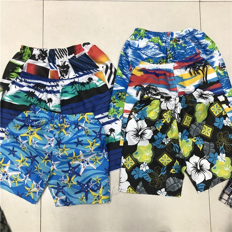 

0.62USD BK155 yiwu amysi garments mixture style mix size mix color elastic waist kids boys cheap beach summer shorts, Mixed color same as pictures