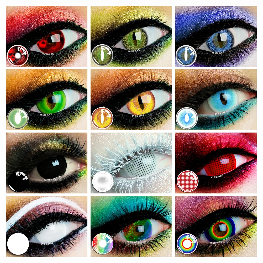 

Realkoko Supplier Natural Crazy Eye Color Contact Lenses Halloween Party Cosplay Fancy Dress and Costumes Soft Red OEM Power