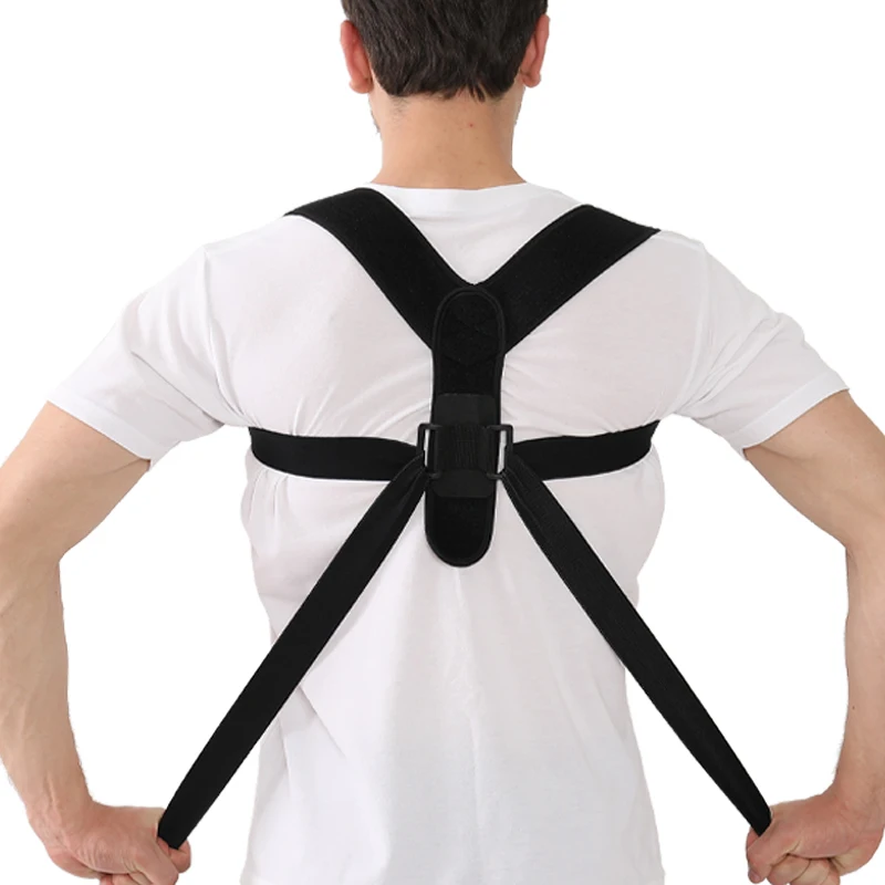 

Back Support Spine Posture Corrector Clavicle Belt Shoulder Posture Correction, Black