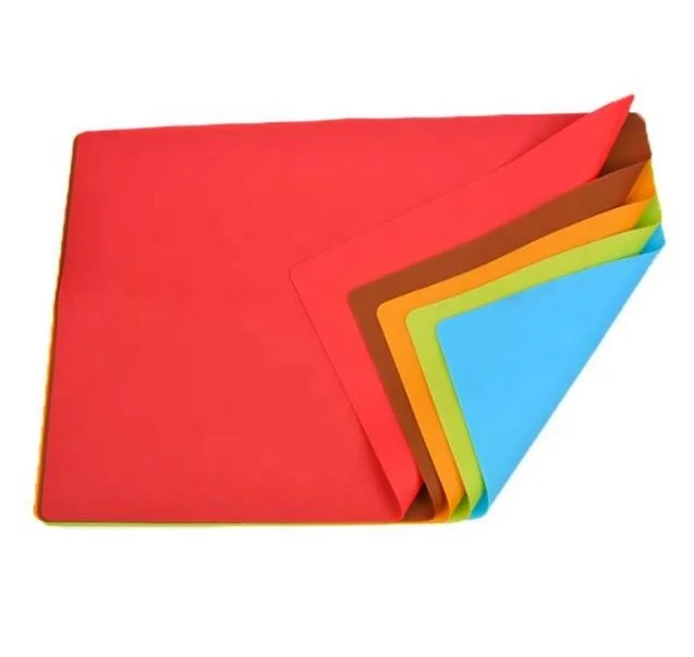 

Top Selling Custom Silicone Non-toxic Plate Mat Easy Clean Table Mat Silicone Baking Mat, Red,orange,blue,green,custom