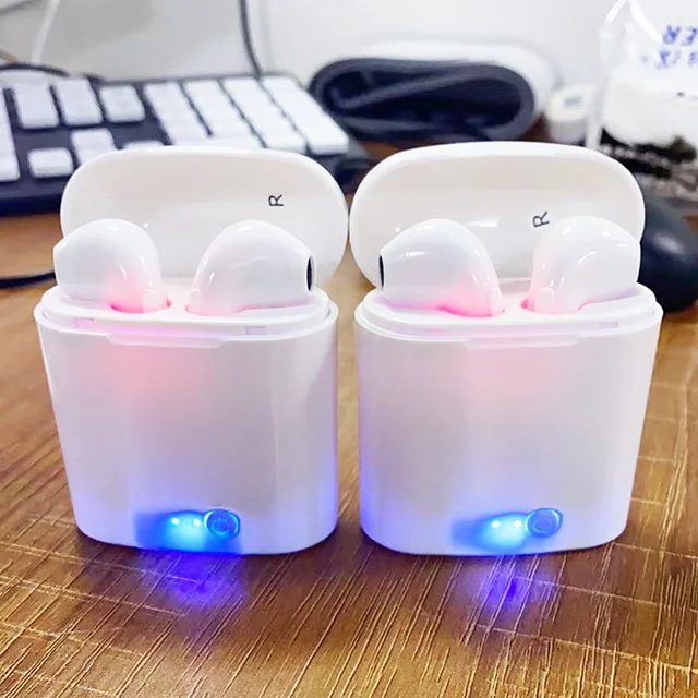 

new Touch Key wireless Wireless Earbuds Headphones Earphones Headset wireless_earphone_i7s_tws for iphone for android, White.black red or custom