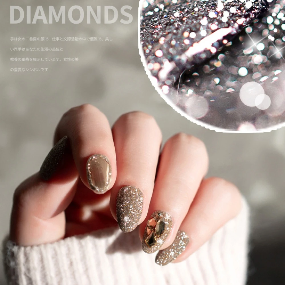 

New Hot Selling Flash Disco Uv Gel Glow In The Dark Glitter Reflective Gel Polish