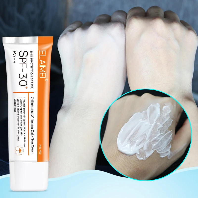 

ELAIMEI high quality facial skin care sunscreen spf 30 sun block whitening lotion daily sun cream