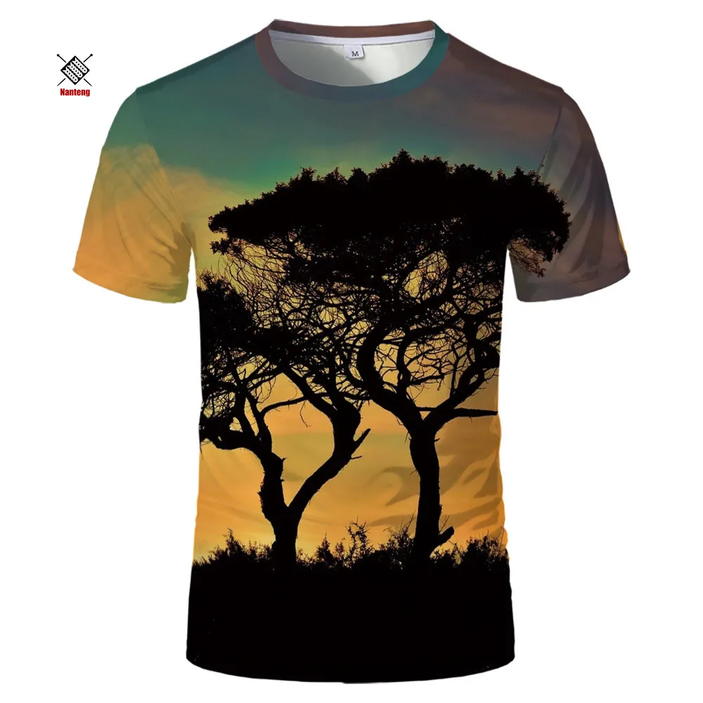 

Custom Logo Print Design Fashion Summer 3D Streetwear Sublimation Polyester Cotton Vintage Print Bulk T Shirt