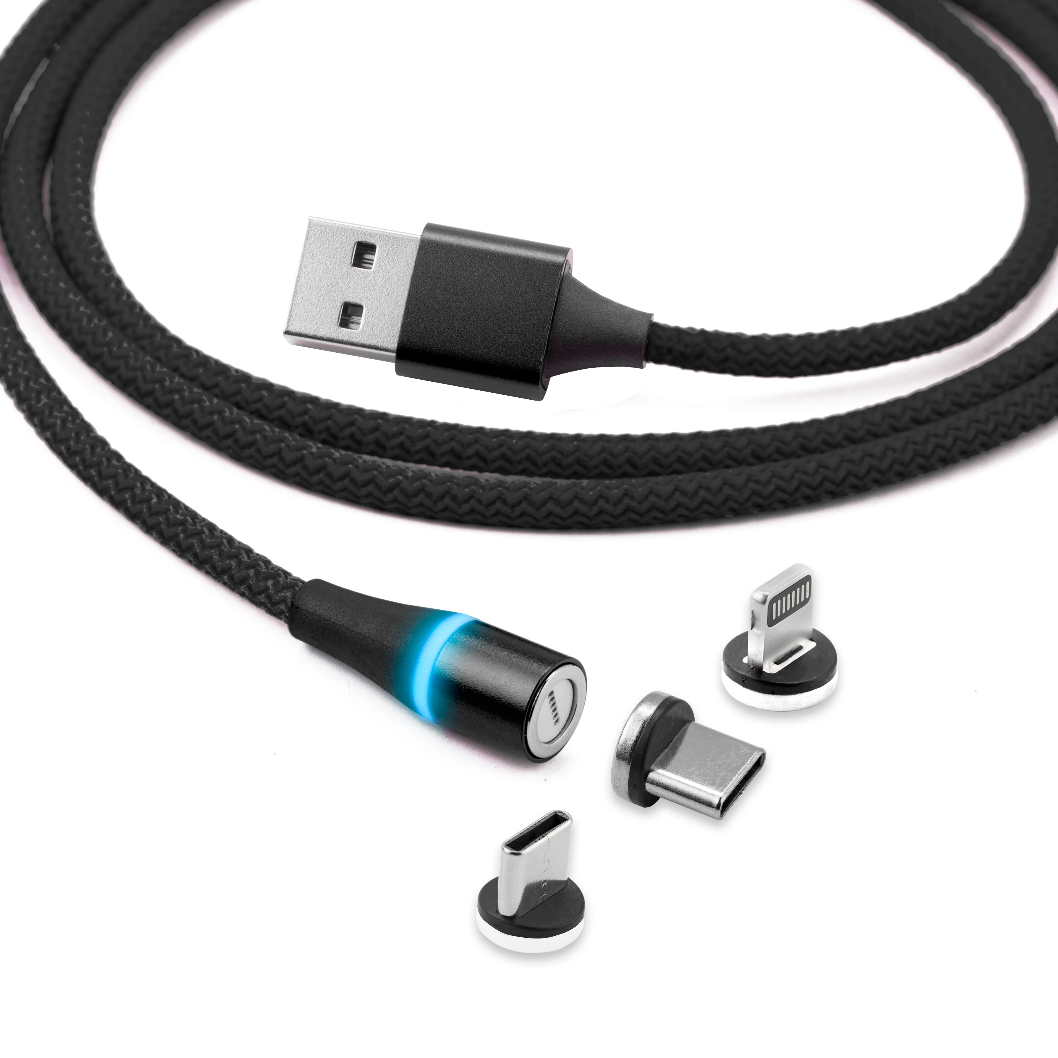 

CFT-M235 Magnetic Charging Cable with Data Transmission and 5A Fast Charging for Type C and Fast Charging for Lightning, Black/red/silver/blue