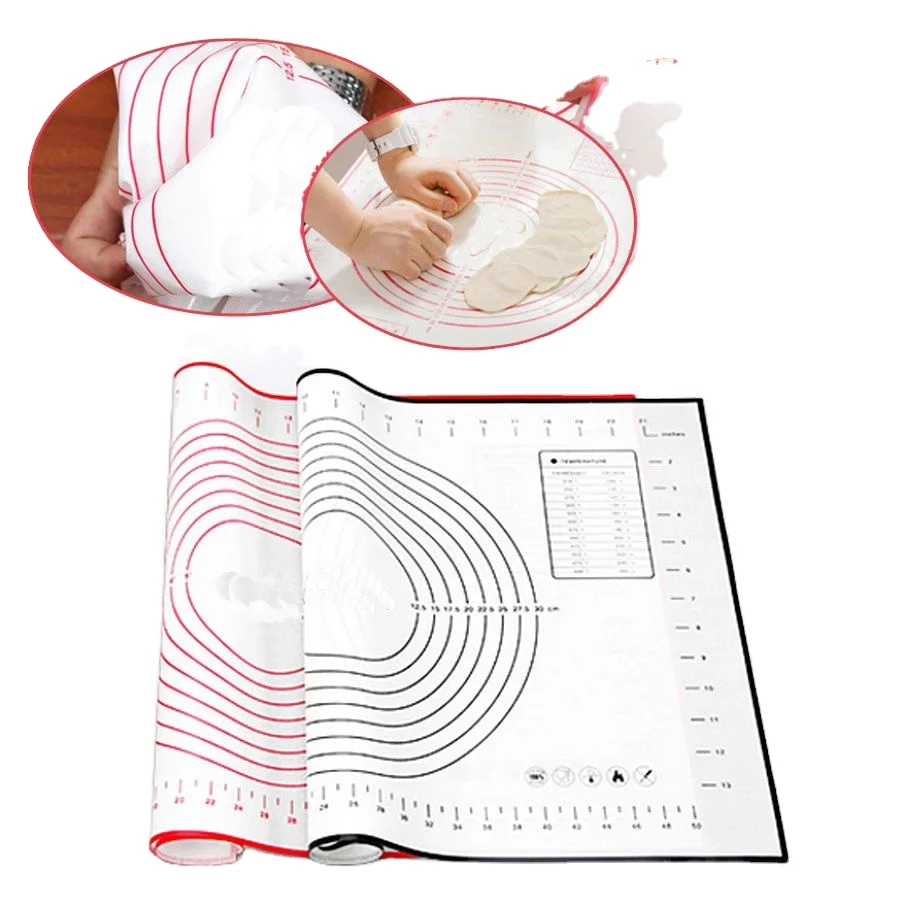 

Custom Non-slip Silicone Pastry Mat Dough Rolling Nonstick Silicone Baking Mat