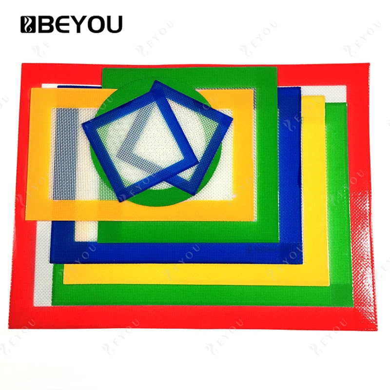 

BEYOU Silicone Dab Mat Food Grade Non Stick Silicone Baking Mat With Custom Printing, Any color on pantone