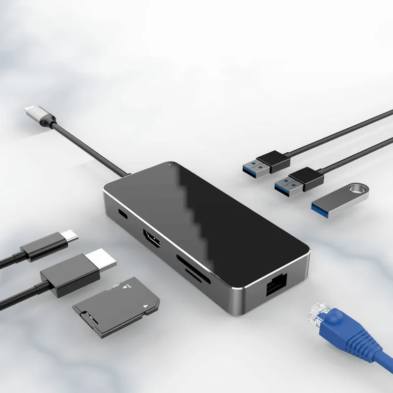 

Factory Cheap Price 8 In 1 Usb-c Docking Station For Laptop Typec Hub To Usb, Support oem