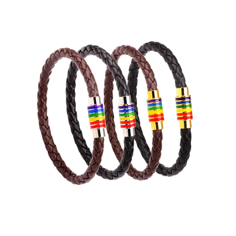 

Wholesale magnetic bracelet men and women rainbow bracelet gay pride bracelet, Brown silver,brown gold,black,silver,black gold