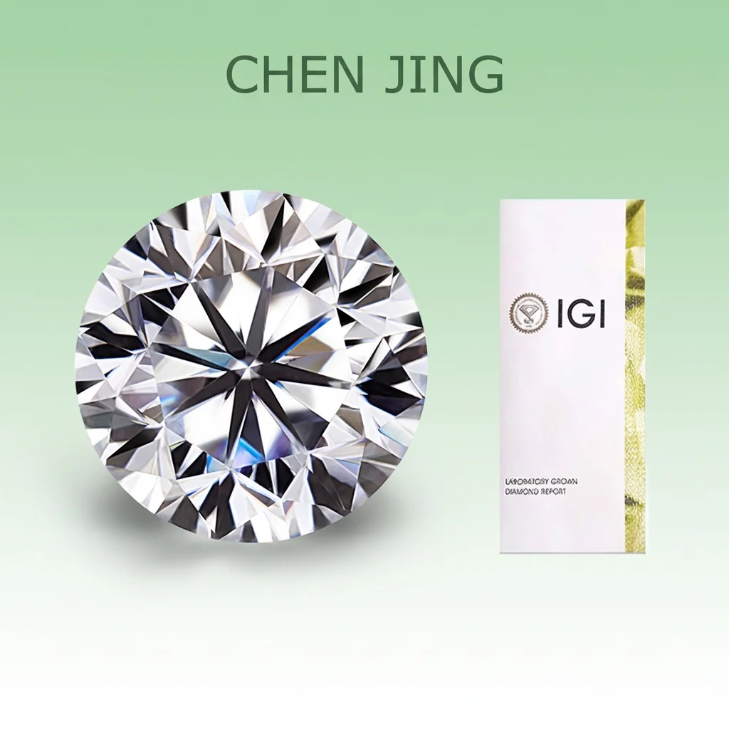 Real IGI Certified Round Lab Grown Diamonds 0.5ct 1ct 2ct 3ct Synthetic Loose HPHT CVD Lab-Made Diamonds Wholesale Price