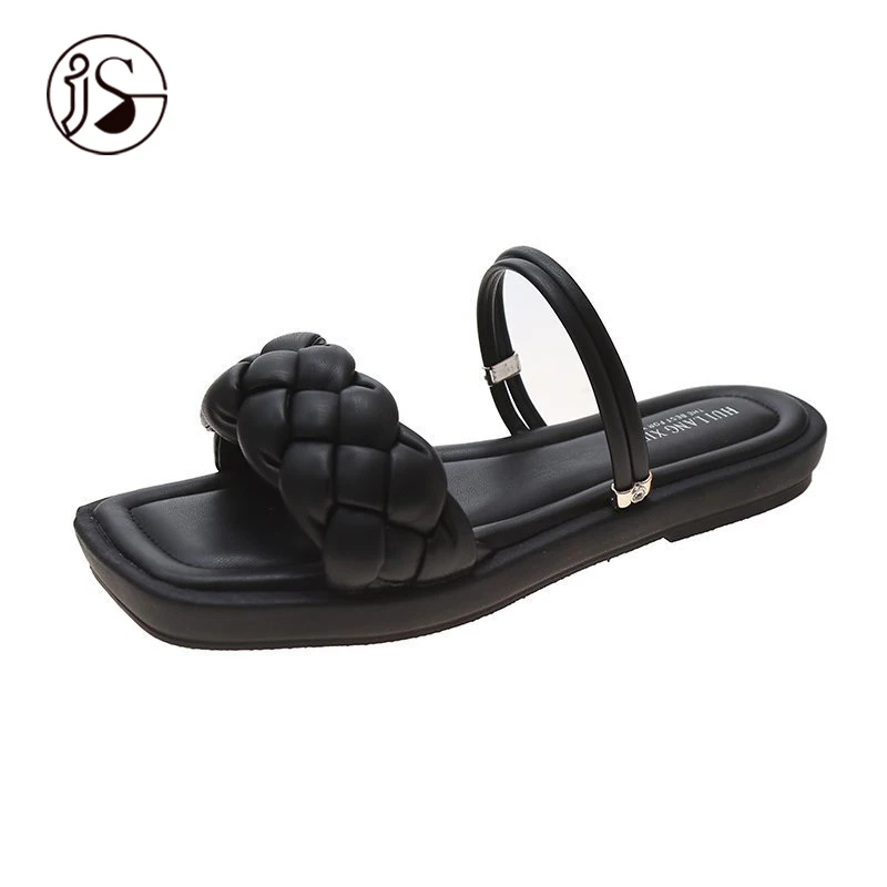 

2021 new colorful weave slides fashion trend Flip flops women slippers light weight women sandals, Picture