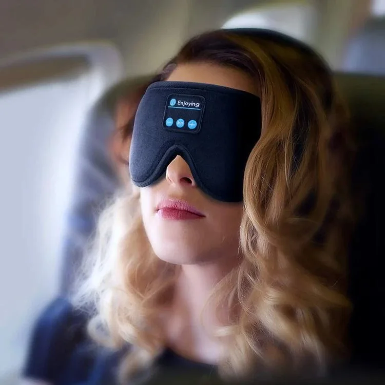 New 3D  Eye Mask Headset Wireless Bluetooth Sleep Headset Stereo Head-mounted Shading Eye Mask Removable And Washable