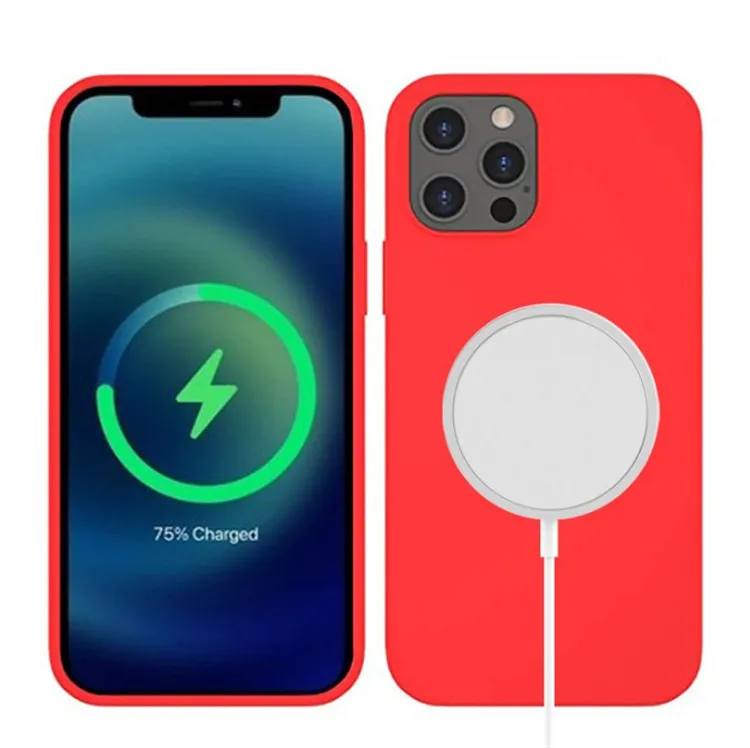 

2020 New Products GSCASE Silicone Case For Iphone 12 Soft Magnetic Charging Phone Case