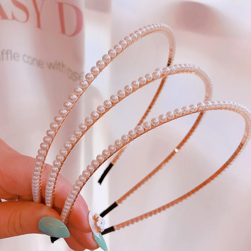 义乌批发珍珠头带为妇女日常或派对装饰