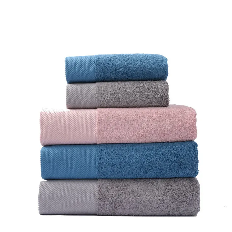 Luxury Custom Towels bath set Soft 100% cotton  hotel bath linens towel supplier