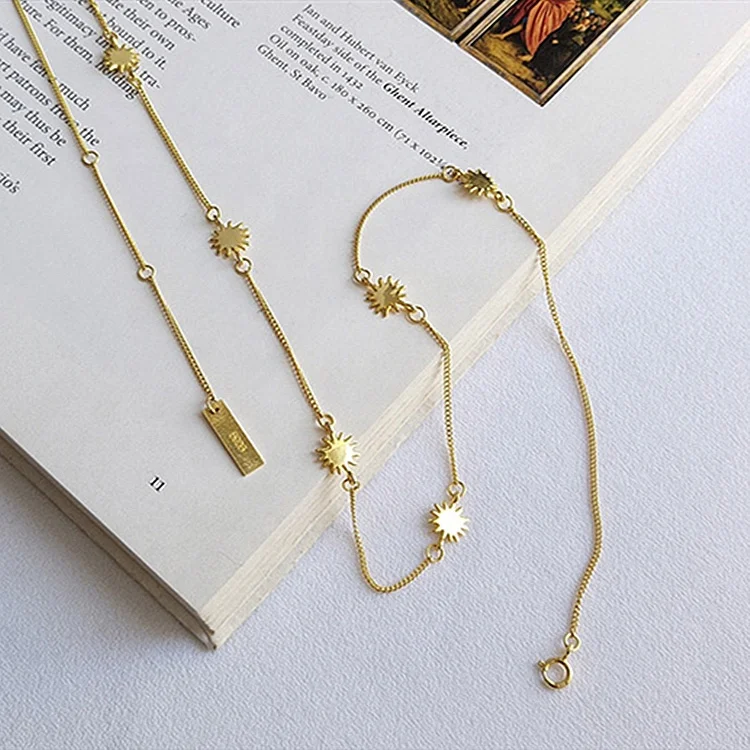

Sterling Silver 925 Jewellery 18k Gold Plated Star Charms Chain Choker 925 Sterling Silver Necklace For Women