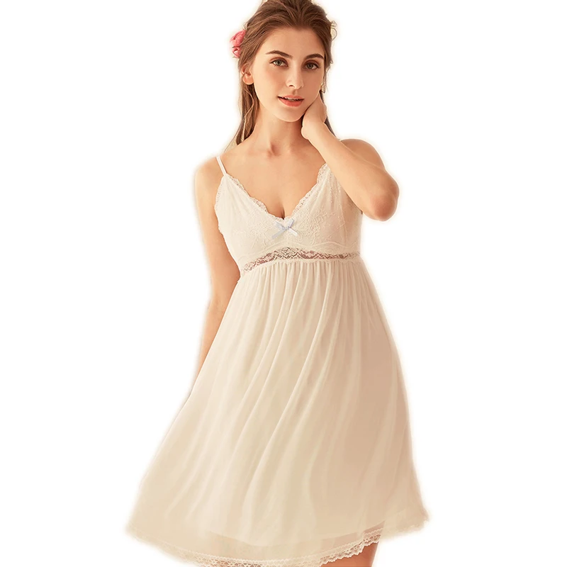 

Women's Sleepwear Cheap Satin-silk Pajamas Nightgown Onesie Ladies Sexy Lace Sleepwear