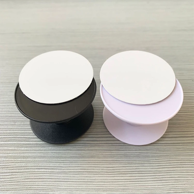 

Hot Selling Blank Poppers Holder Hand Sublimation Phone Socket Holder Phone Grips Accessories With Round Metal Sheets