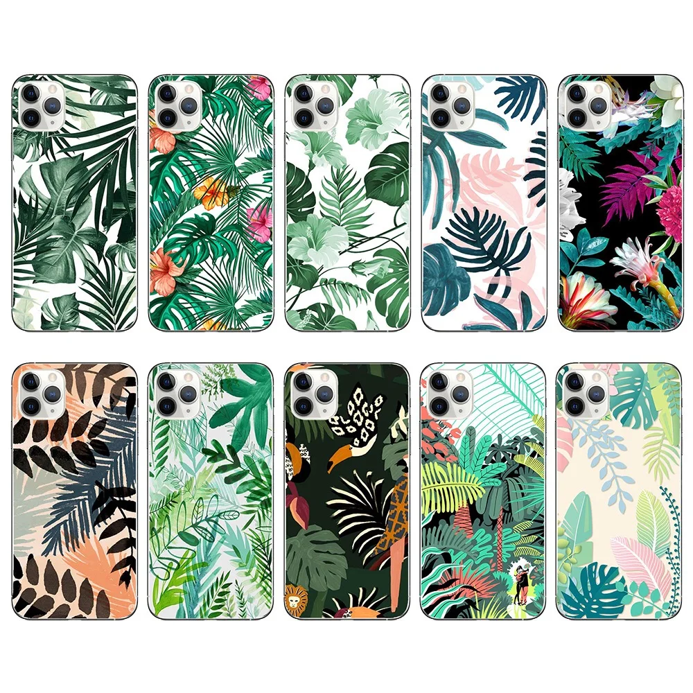

Soft TPU Flowers Pattern Back For iPhone 7 8 Plus 11 Pro Max 12 Phone Gadgets Mobile Phone Accessories,For iPhone 12 Case Max, Various