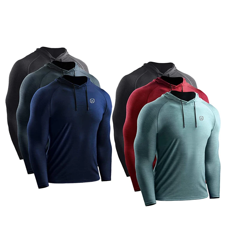 

Men's Quick Dry Athletic Workout Running Shirts Long Sleeve, Customized colors