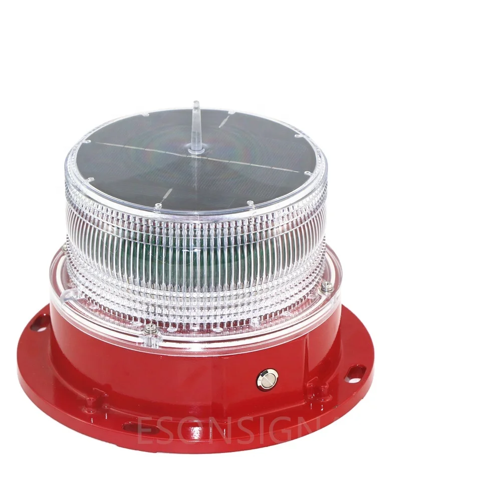 Low intensity Solar Aviation Obstruction Lights for Towers
