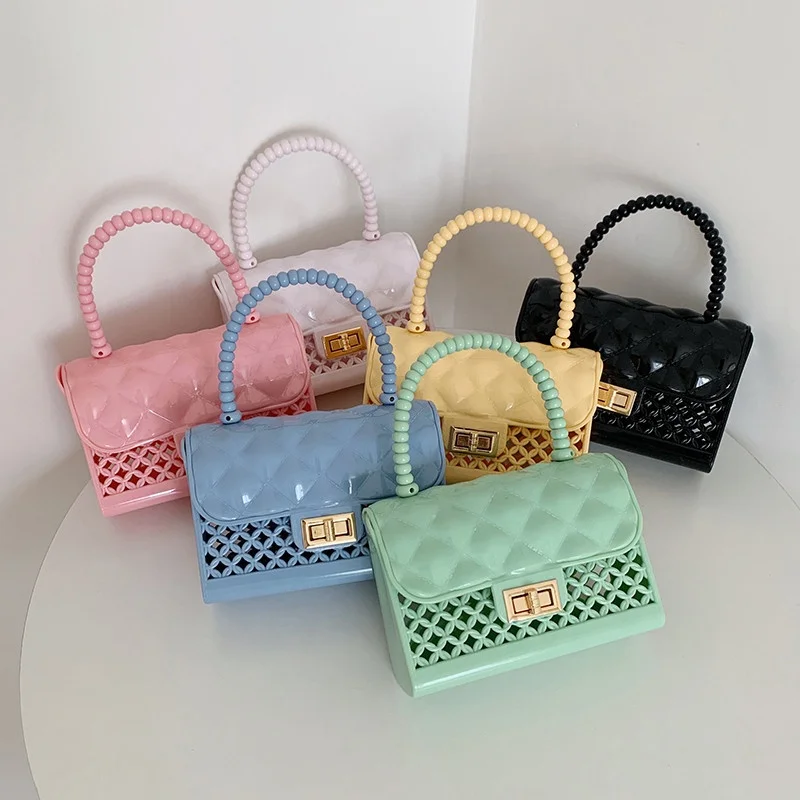 

New Trendy Summer Bags For Women Candy Color Chain Shoulder Small Jelly Sling Bag
