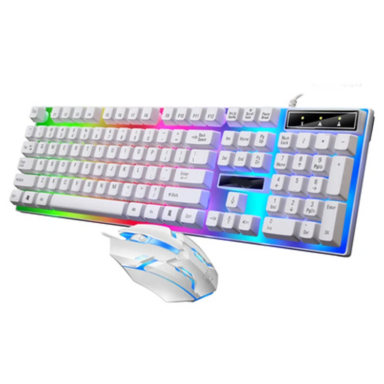 

AIWO Guaranteed Quality Proper Price Wired Gaming Keyboard And Mouse Combos, Black/white