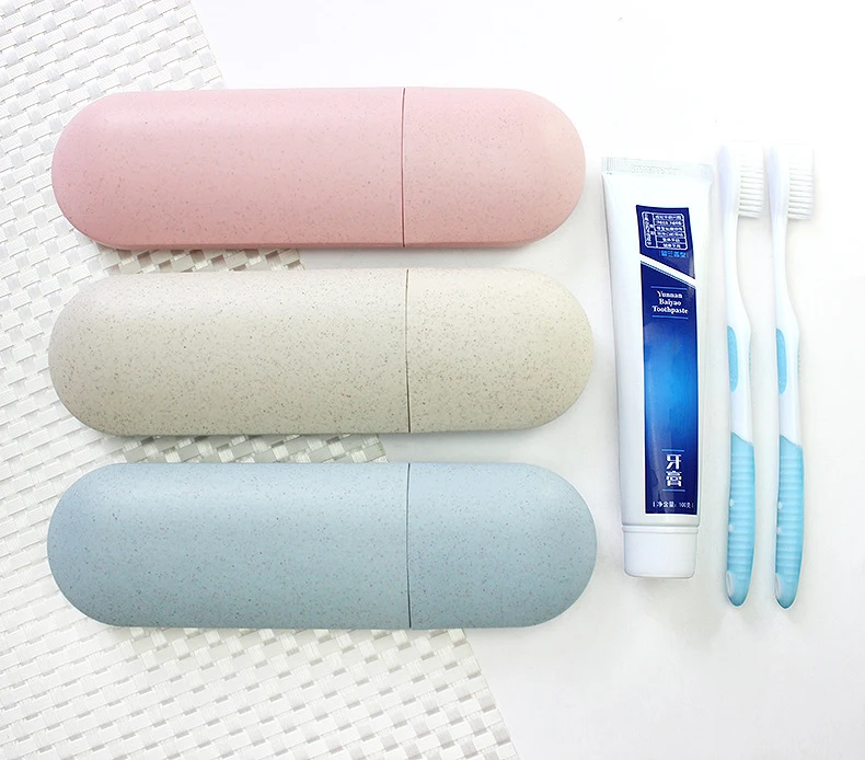 

Portable Cosmetic Case Bathroom Organizer For Toothbrush Electric Toothbrush Holder Cosmetic Capsule Travel Case Organiser, As photo