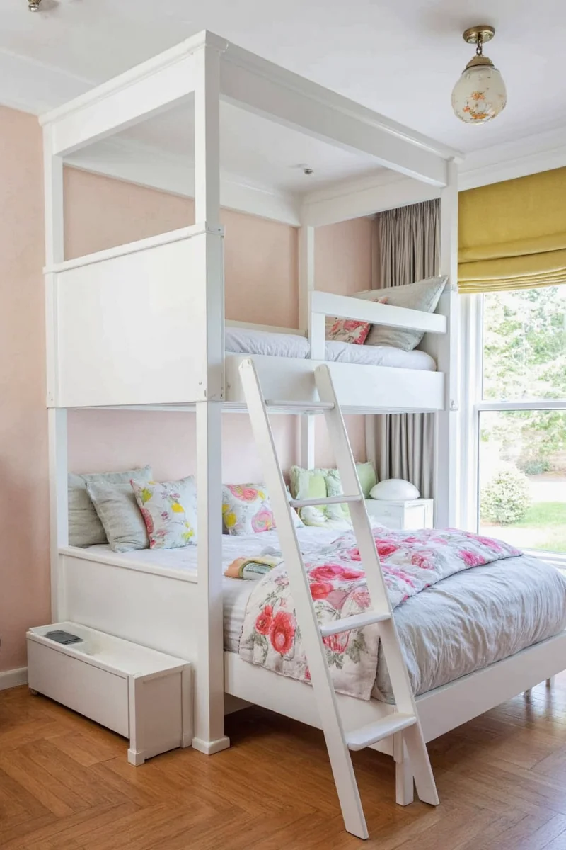 L-Shaped Bunk Bed with Storage